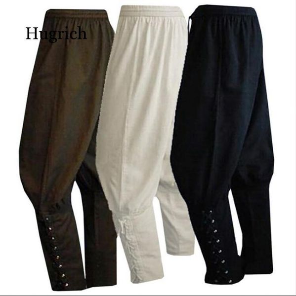 

men horseman costume loose pants black brown navigator leg bandage trouser men's