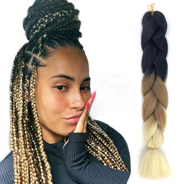 

braid, pigtail wig, chemical fiber gradual change of color, Black