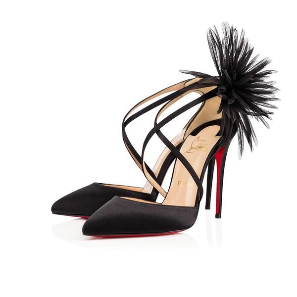 

summer luxury escarpins femme de luxe platform clear women high heels 8  12cm red bottom wedding party shoes 35-44 dress, Black