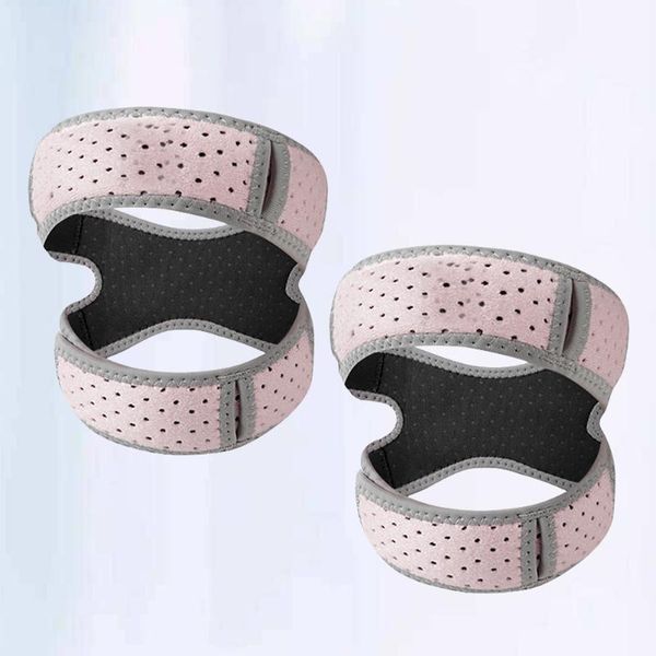 

elbow & knee pads 2 pcs sports bandages adjustable support brace average size professional strap pain relief for, Black;gray