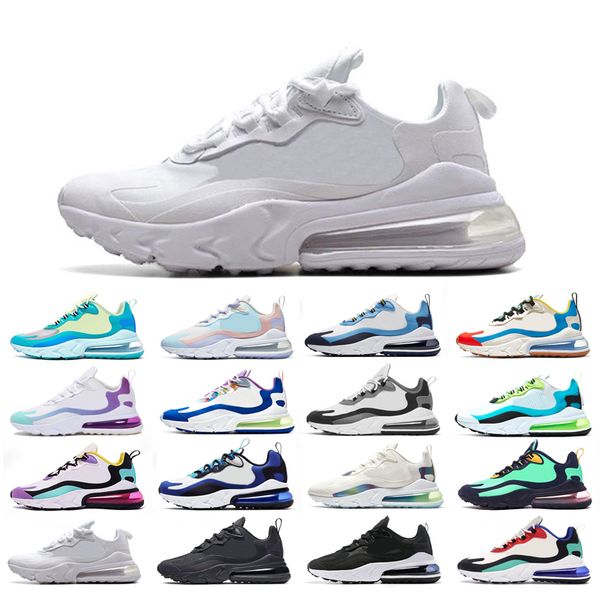 

original react running shoes man woman triple white bauhaus aqua bubble electro green cream blue bright violet dusk purple easter size 36-45