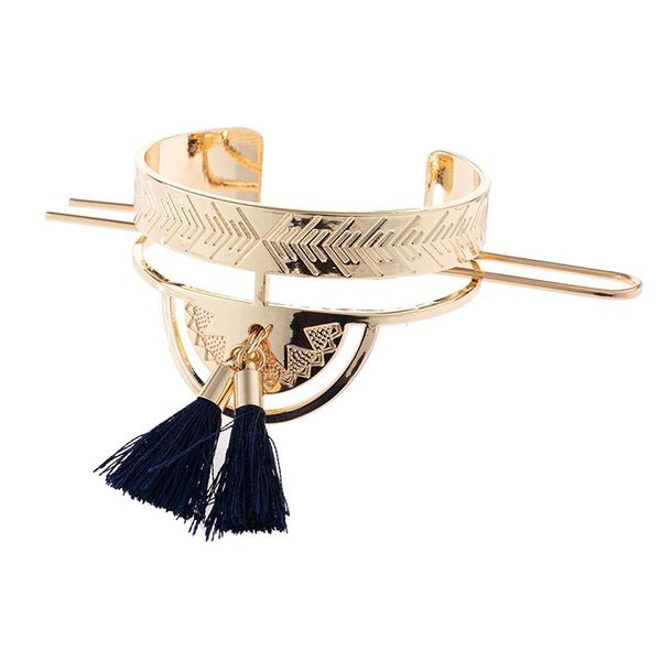 

hair accessories women alloy cuff bun set decorative tassel round stick holder cage hairpins metal barrettes