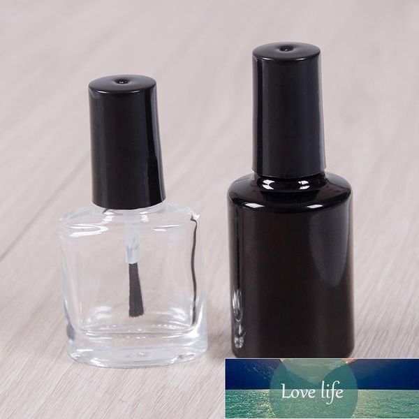 Bottiglie di stoccaggio Vasetti 10ML 15ML Bottiglia vuota per smalto Contenitori cosmetici Vetro con pennello Nero trasparente Un coperchio Prezzo di fabbrica design esperto Qualità Ultimo