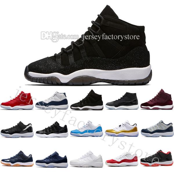 

new 11 gym red chicago midnight navy win like 82 bred basketball shoes 11s space jam mens sports shoes womens trainers sneakers 36-47