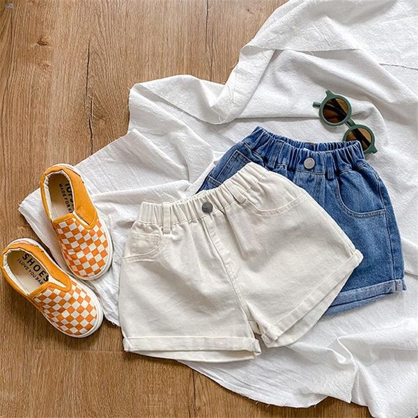

celveroso summer 2021 girls jean shorts pure color korean version western-style casual stylish curly jeans pant, Black