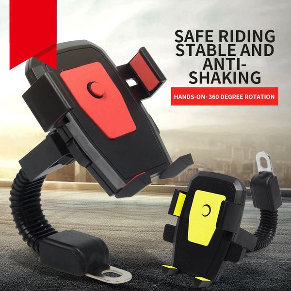 

cell phone mounts & holders motorcycle electric vehicle rearview mirror holder takeaway riding rotating auto-lock navigation holde wholesale