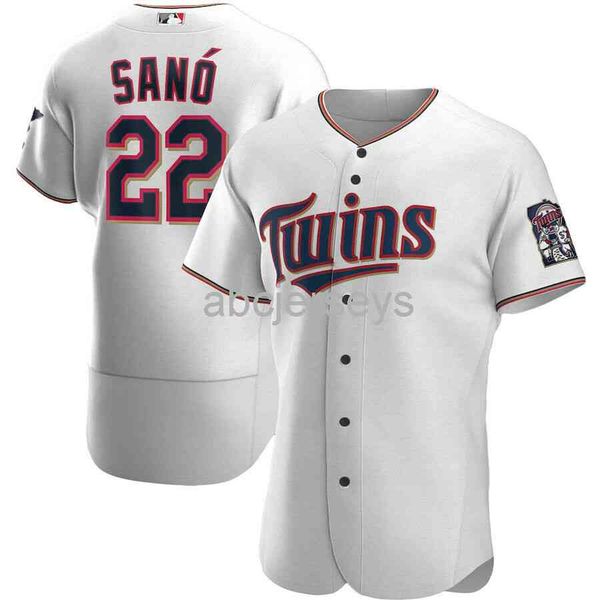 

miguel sano #22 white baseball jersey xs-6xl, Black