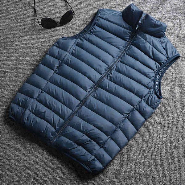 

super light winter vt, white duck down svels waterproof et, 2021 fashion men's vt, Black