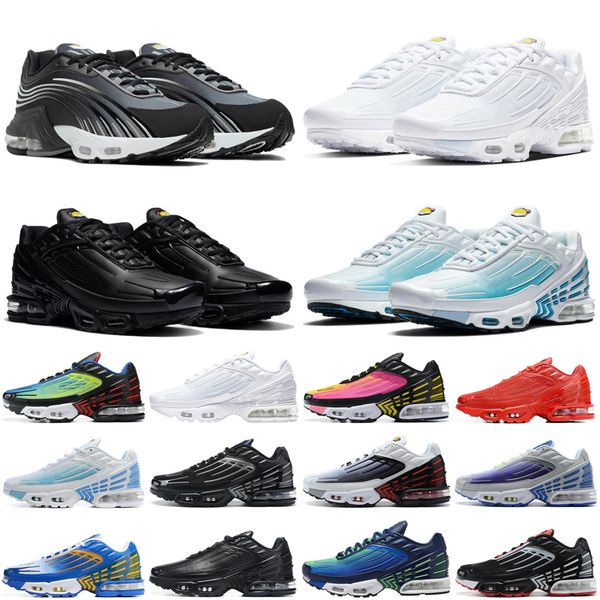 

tn plus 3 men women running shoes triple white black laser blue mens trainers sports sneakers breathable