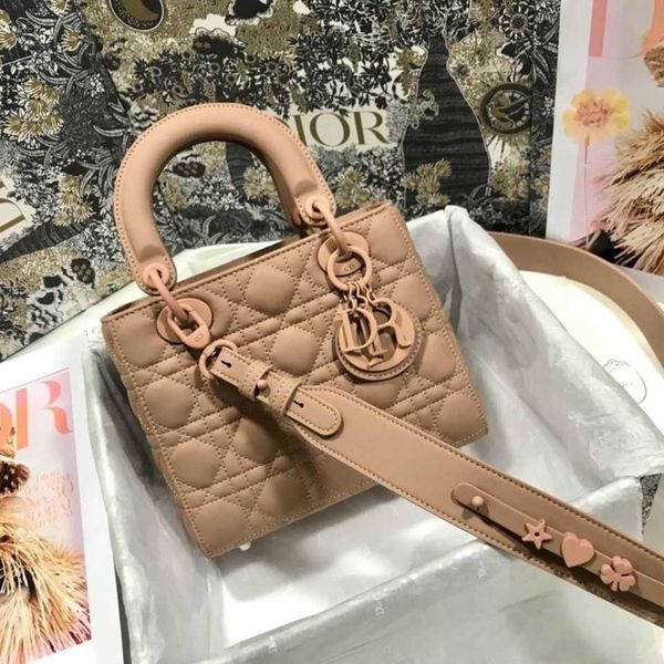 

lady frosted cow leather 4-lattice princess pink women's bag zly