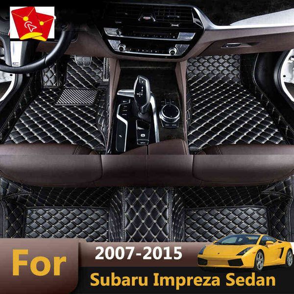 Para Subaru Impreza Sedan 2015 2014 2013 2012 2010 2010 2009 2008 2007 Mats de piso de carro Auto Interiors cobre acessórios de tapetes W220311