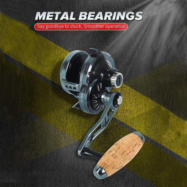 

baitcasting reels tf200/400 series sea boat fishing reel 6.3:1 gear ratio big-game jigging 9+2bb 30kg lever drag casting