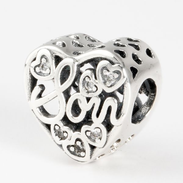 

wholesale fashion genuine 925 sterling silver european charms romantic gift beads fit lovers necklace bracelets diy jewelry 20pcs/lot 792109, Black