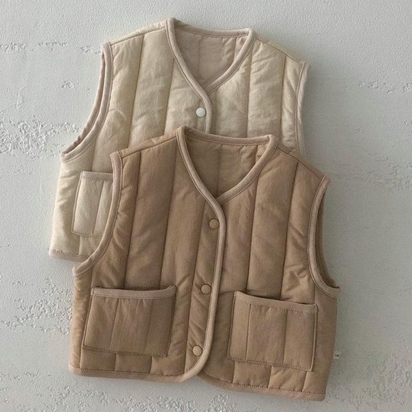 

waistcoat 2021 baby girl winter clothes warm vest boys thicken kids outerwear born infant cotton jackets, Camo
