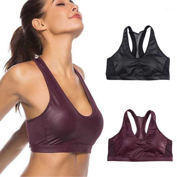 

women sports bra wire brassiere yoga crop mesh push up fitness bras camisoles & tanks, Black;white