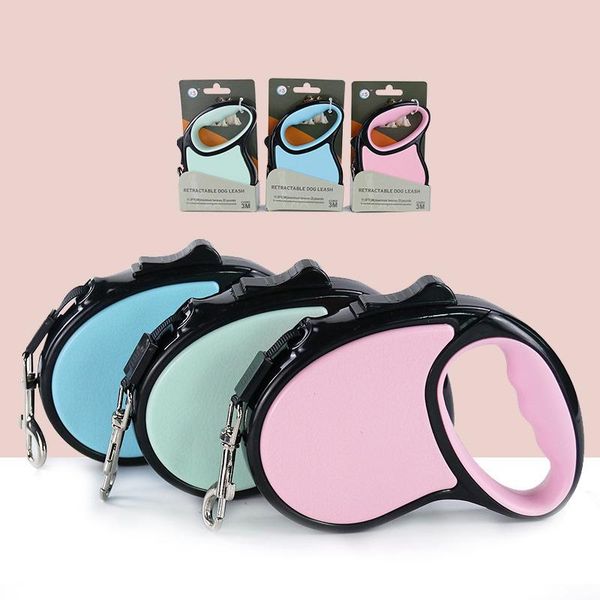 

dog traction rope retractable cat walking artifact pet collar automatic carrying supplies collars & leashes