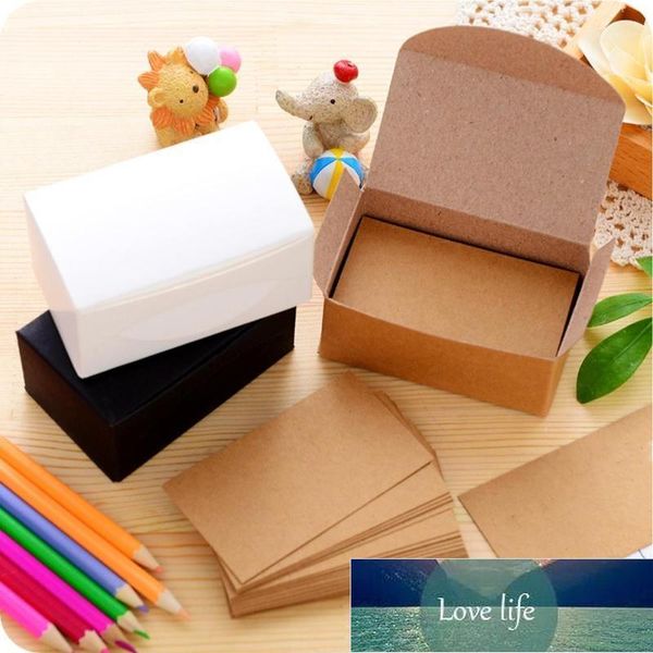 Biglietti d'auguri Adeeing 100pcs Double-sided Blank Kraft Paper Business Word Card Messaggio Regalo fai da te Year1 Prezzo di fabbrica design esperto Qualità Ultimo stile Originale