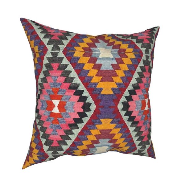 

cushion/decorative pillow turkish kilim throw boho bohemian rug cover cushions for sofa pattern ethnic retro tribal decor pillowcase