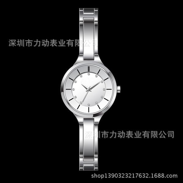 

high grade quartz watch women's bracelet sales gift waterproof set, Slivery;brown