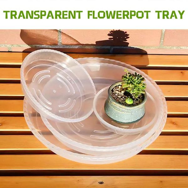 

planters & pots 10pcs clear plant saucers excellent transparent drip tray flower pot mat for indoor outdoor plants supply cushion round dish