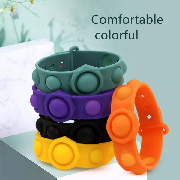 Dekompression Silikon Handgelenk Armband Drücken Finger Blasen Spielzeug Entlasten Anti Stress Reliever Pädagogisches Puzzle Spielzeug