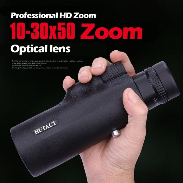 

telescope & binoculars 10-30*50 zoom monoculars ipx4 waterproof fmc coating bak4 prism for outdoor viewing hd mini pocket