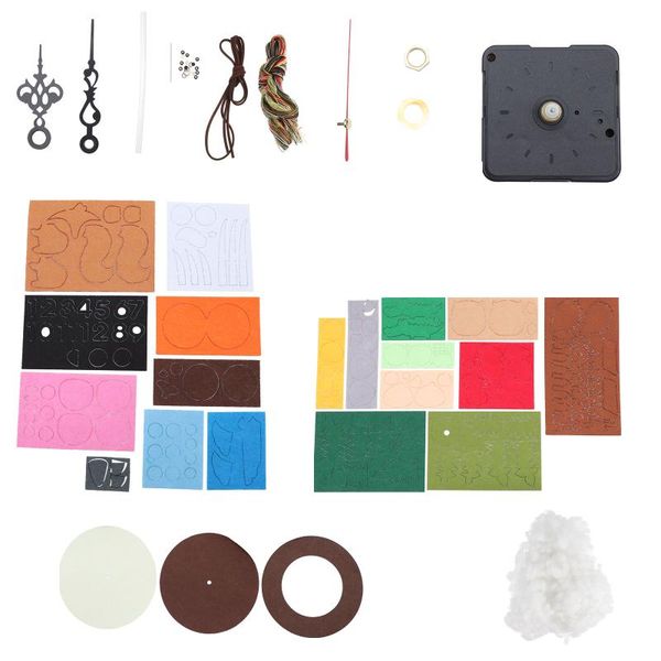 

wall clocks 1 set diy clock lovely forest animal kids sewing craft kit