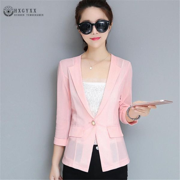

spring summer slim small suit short transparent seven-point sleeves women fashion casual korean w036 women's suits & blazers, White;black