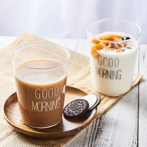 

wine glasses nordic style ins glass water cup good morning home breakfast juice milk restaurant oatmeal mug