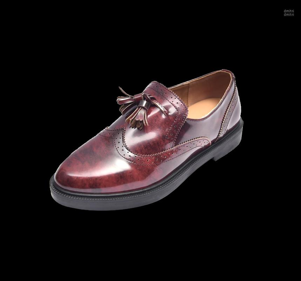 

dress shoes 2021 british style rubber women casual tassele female creepers ladies basic, Black
