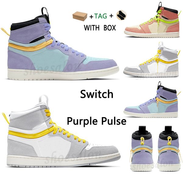 

2021 men switch light smoke shoes purple pulse jumpman 1 high og 1s basketball colores vibras hyper royal women sneakers silver toe midnight