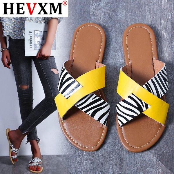 

summer women's slippers leopard print designer casual sandals large size 42 beach shoes zapatos mujer, Black