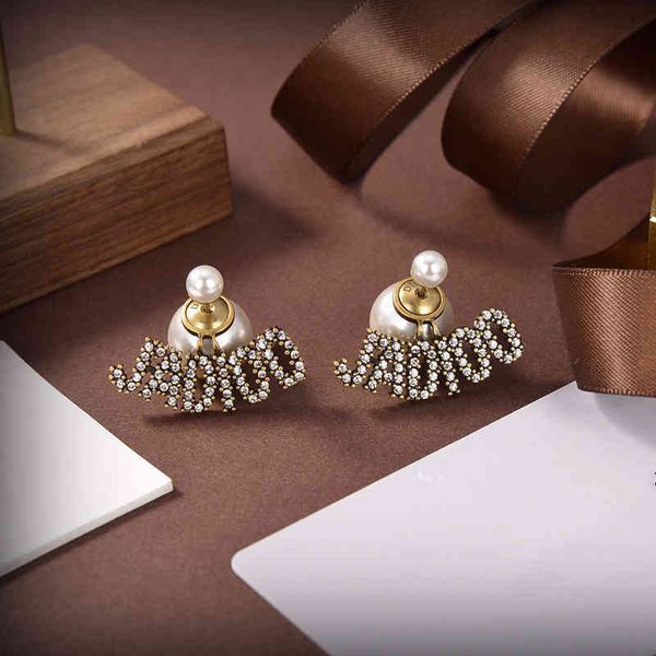 

factory specials aa pearl letter simple female earrings fashion independent packaging, Silver