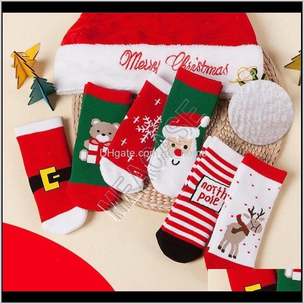 

kids christmas santa snowflake elk cartoon autumn warm stockings baby toddlers mid level terry towel ho3zq 3zkvj, Pink;yellow