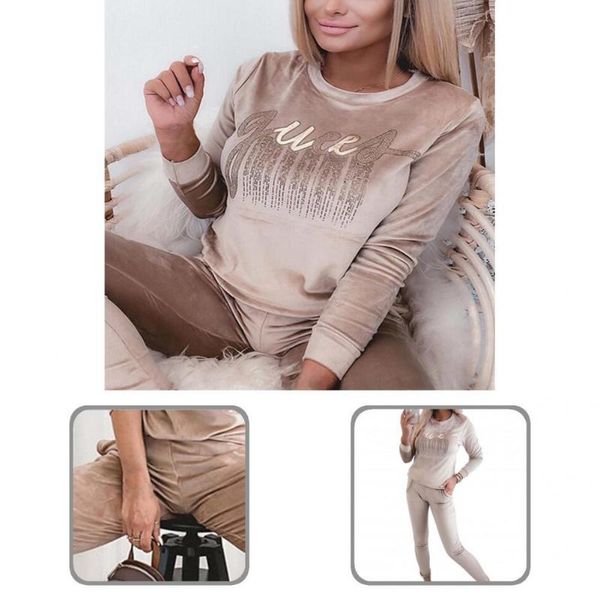 

women's two piece pants sweat-absorbent mild to skin stylish female pullover trousers for autumn, White