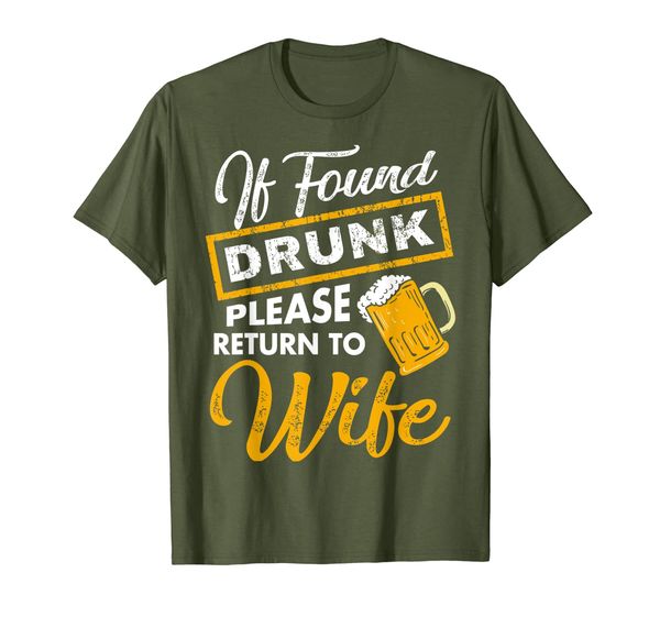 

If Found Drunk Please Return To Wife T Shirt Couples Apparel T-Shirt, Mainly pictures