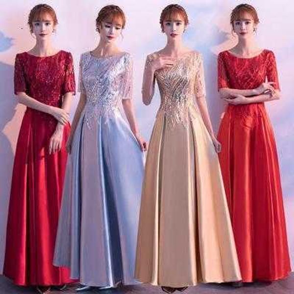 

luxury party evening dress 2021 dr's autumn stage performance chorus conductor temperament, Black;gray