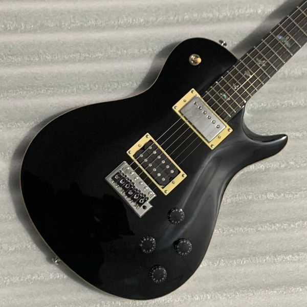 

oem black electric guitar, ebony binding, gold hardware, delivery