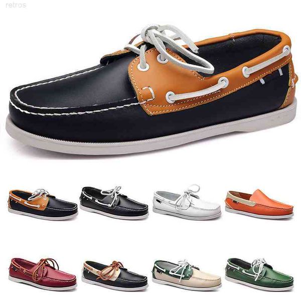 

orty mens leather 2023 running shoes british style black white brown green yellow red fashion outdoor comfortable breathable