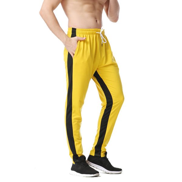 

pant fashion slacks spring large color matching men's pants youth student sports casual, Black