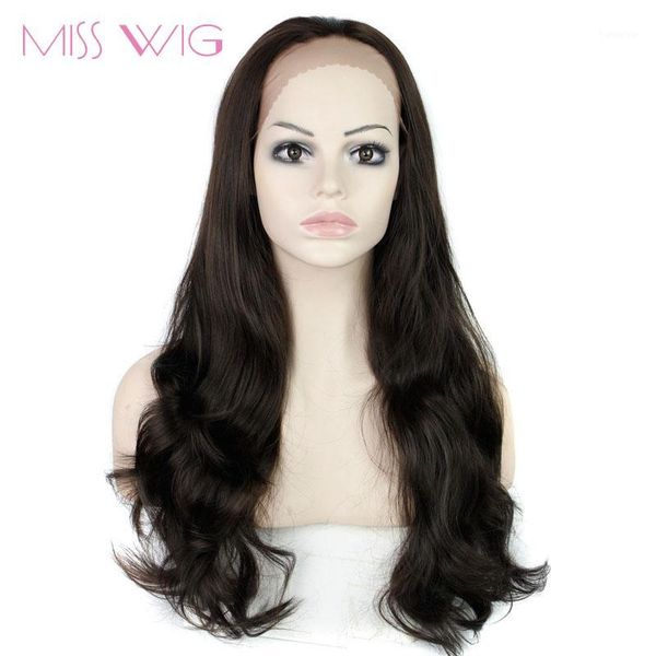 

wig lace frontal long wavy wigs synthetic for black women heat resistant1