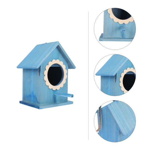 

bird cages outdoor birdhouse wood hanging house decorative nest feeder