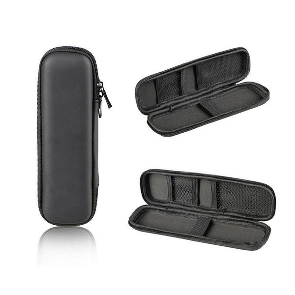 

1pc black portable eva hard shell business pen holder earphone makeup storage bag desk organizer office stationery pencil bags