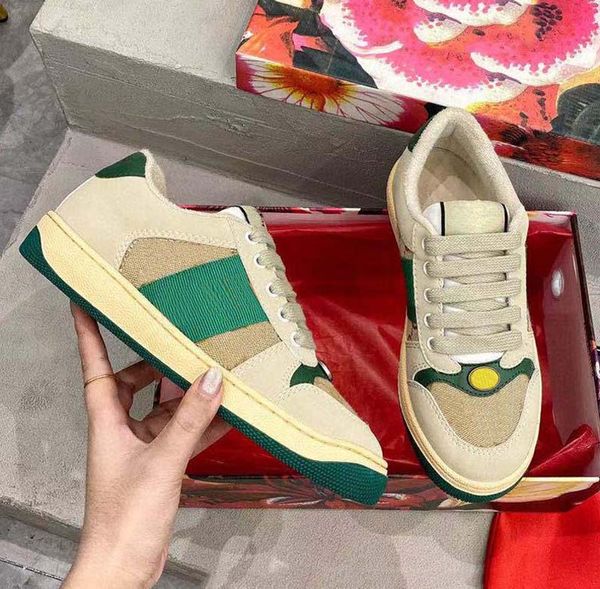 

2021 rhyton sneakers shoe men women trainers vintage luxury chaussures ladies sport casual shoes designers runner sneaker with box home011 0, Black