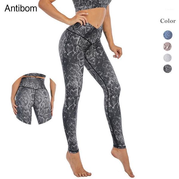 

yoga outfit antibom high waist fitness print leggings sport jogging women's pants running gym stretchy squat proof energy slim tights