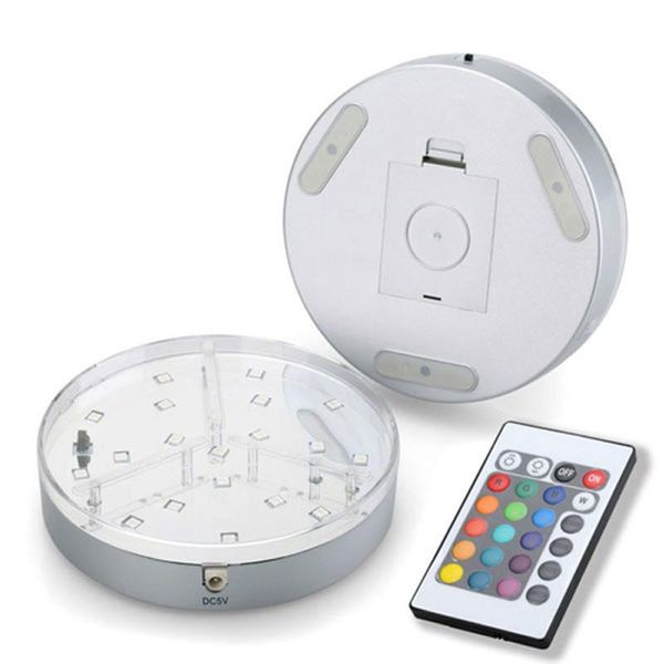 

party decoration 6inch led vase light base centerpieces for wedding decorations, battery operated lights, multi colors with remote control