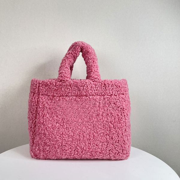 

plush new shopping bag women tote handbag large handbags purse quality shoulder back bags soft terry fabric material multiple
