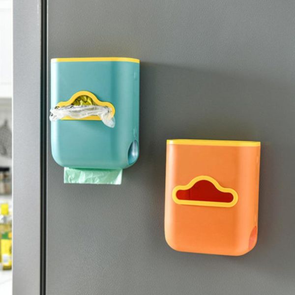 

storage bottles & jars garbage bag box artifact kitchen bathroom plastic collector wall-mounted removable for easy cleaning cocina