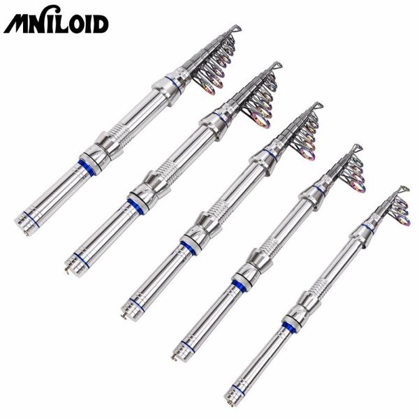 

1pcs mini metal handle+carbon fishing rod portable pole exclusive sea 1.3m 1.5m 1.8m 2.4m boat rods