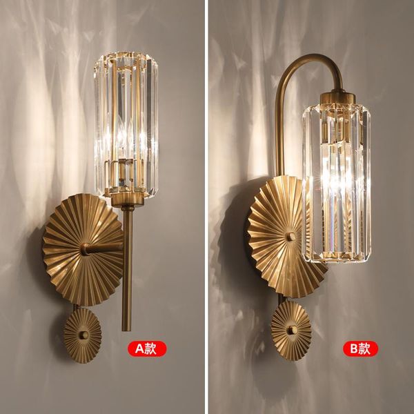 

nordic led wall lamps lighting fixtures crystal sconce modern light lamp home decor bedroom bedside